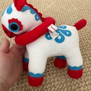 Red and Blue Stuffed Animal Plush Toy
